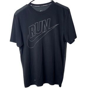 Nike Men's Black RUN Graphic Tee